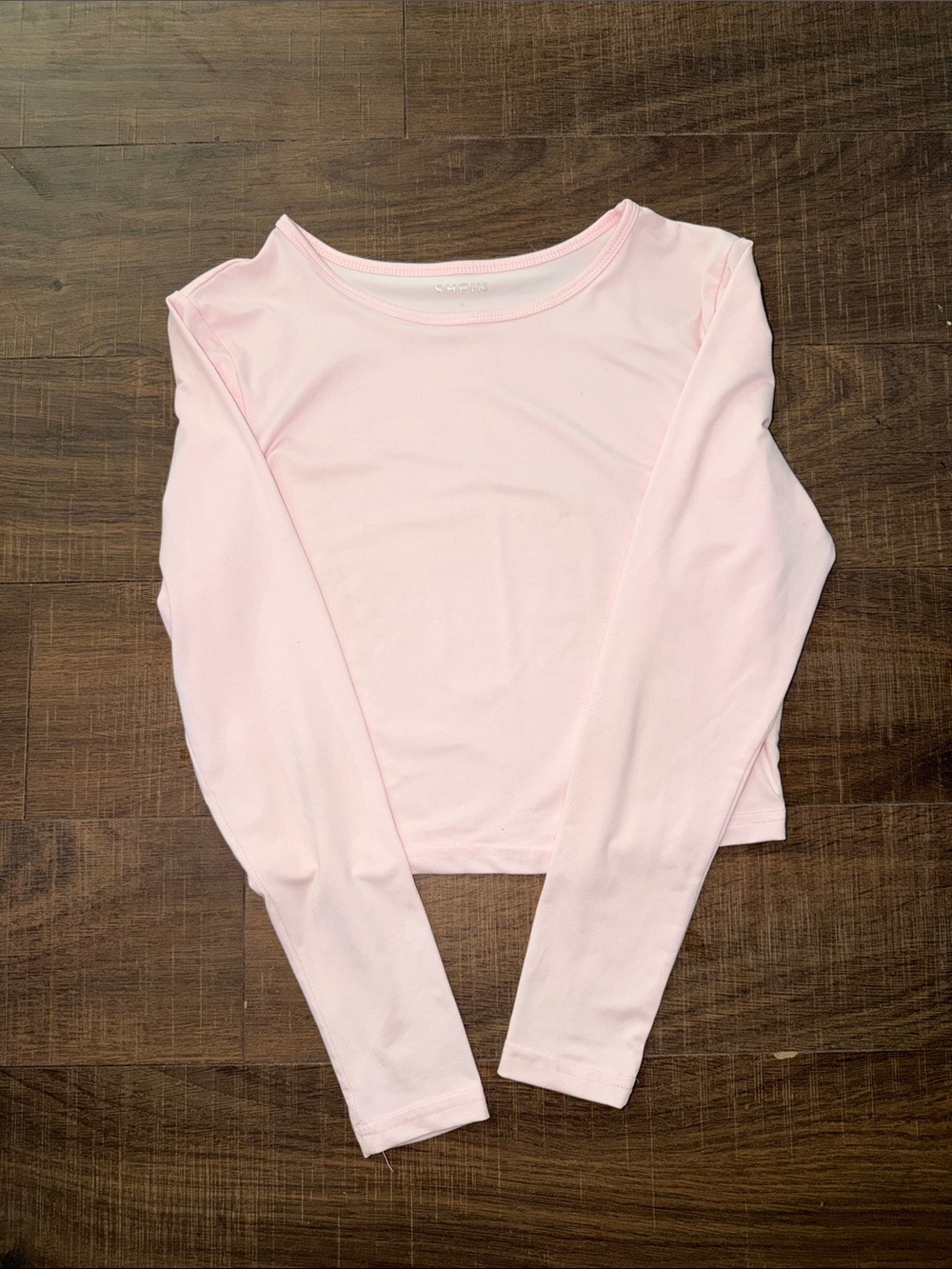 SHEIN Baby Pink Long Sleeve Tee